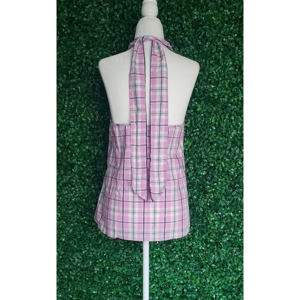 9. J.Crew Halter top in violet plaid